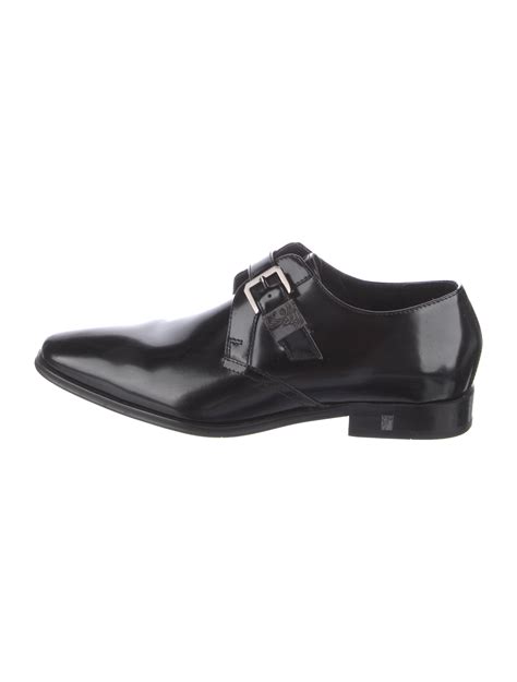 versace collection leather oxfords